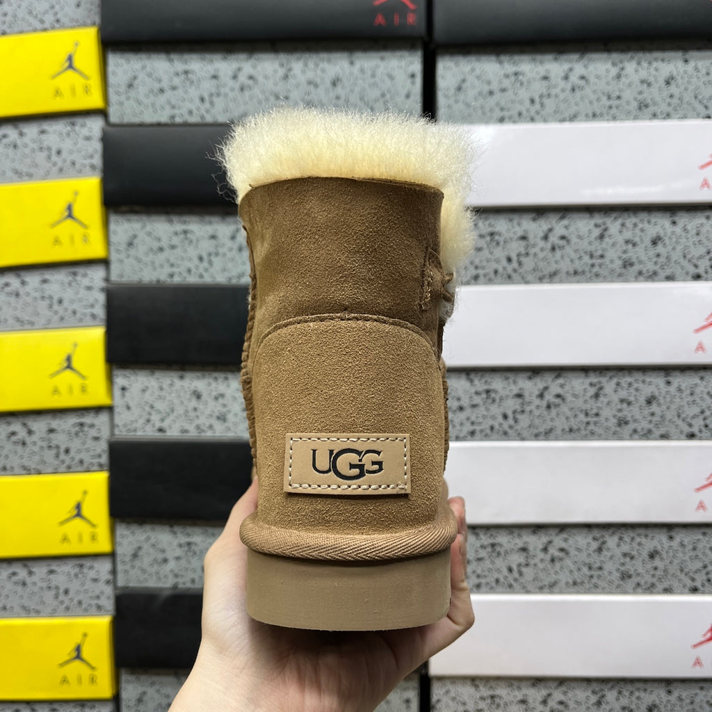 UGG Mini Bailey Button II Boots – Chestnut