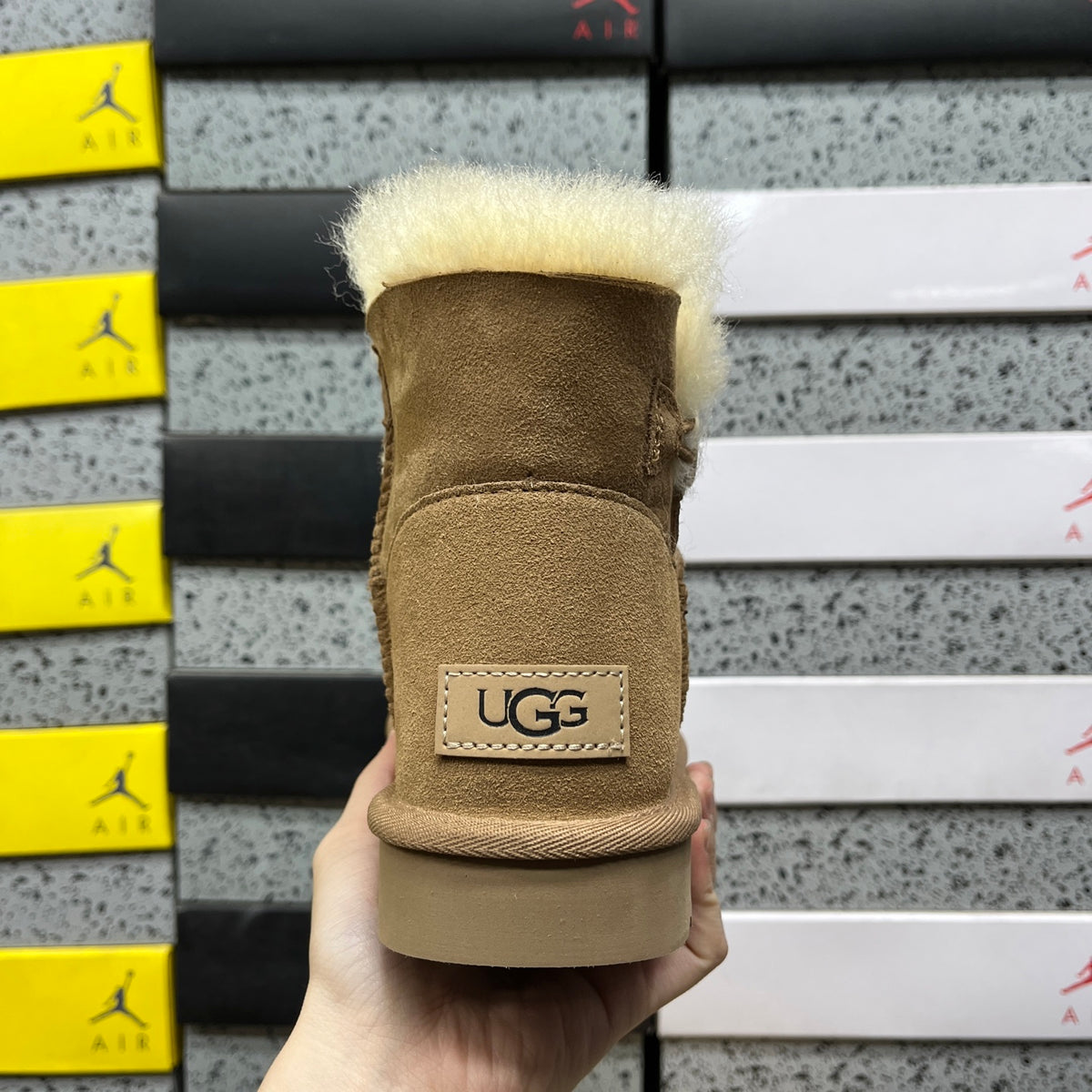 UGG Mini Bailey Button II Boots – Chestnut