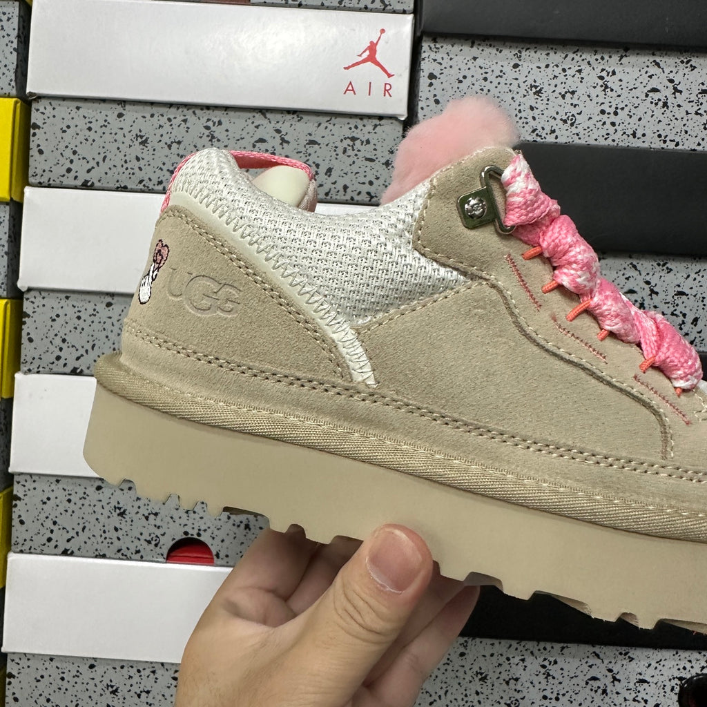UGG Chunky Lace-Up Sneakers – White & Pink | 4032