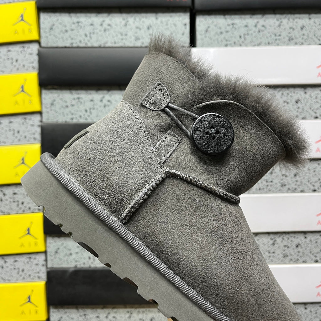 UGG Mini Bailey Button II Boots – Grey