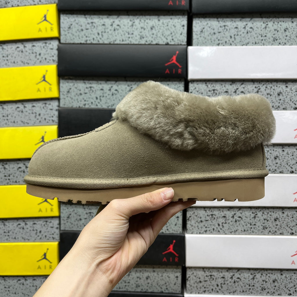 UGG Tazzette Plush-Collar Slip-On Shoes – Antelope Brown
