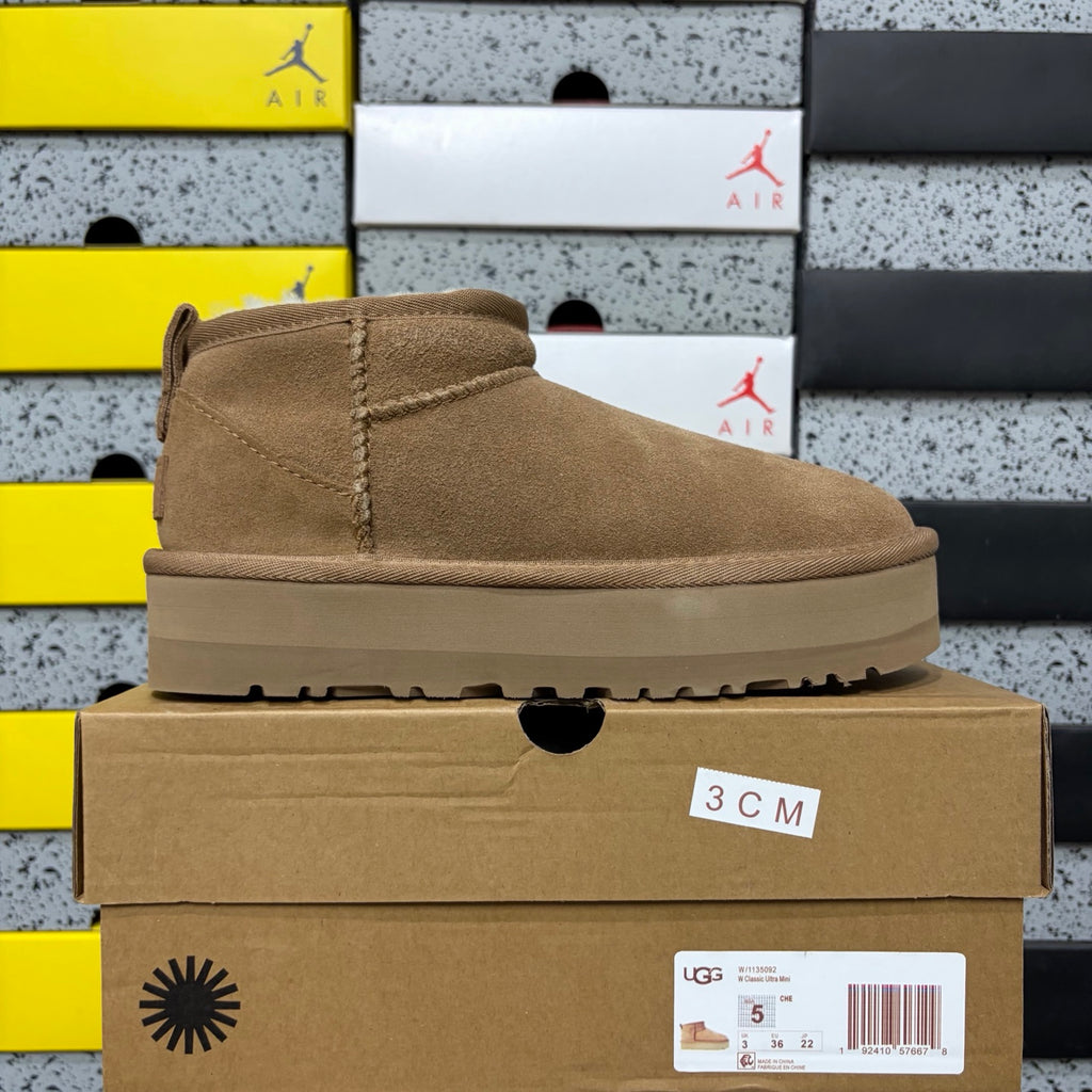 UGG Ultra Mini Platform Boots – Chestnut, 3 cm