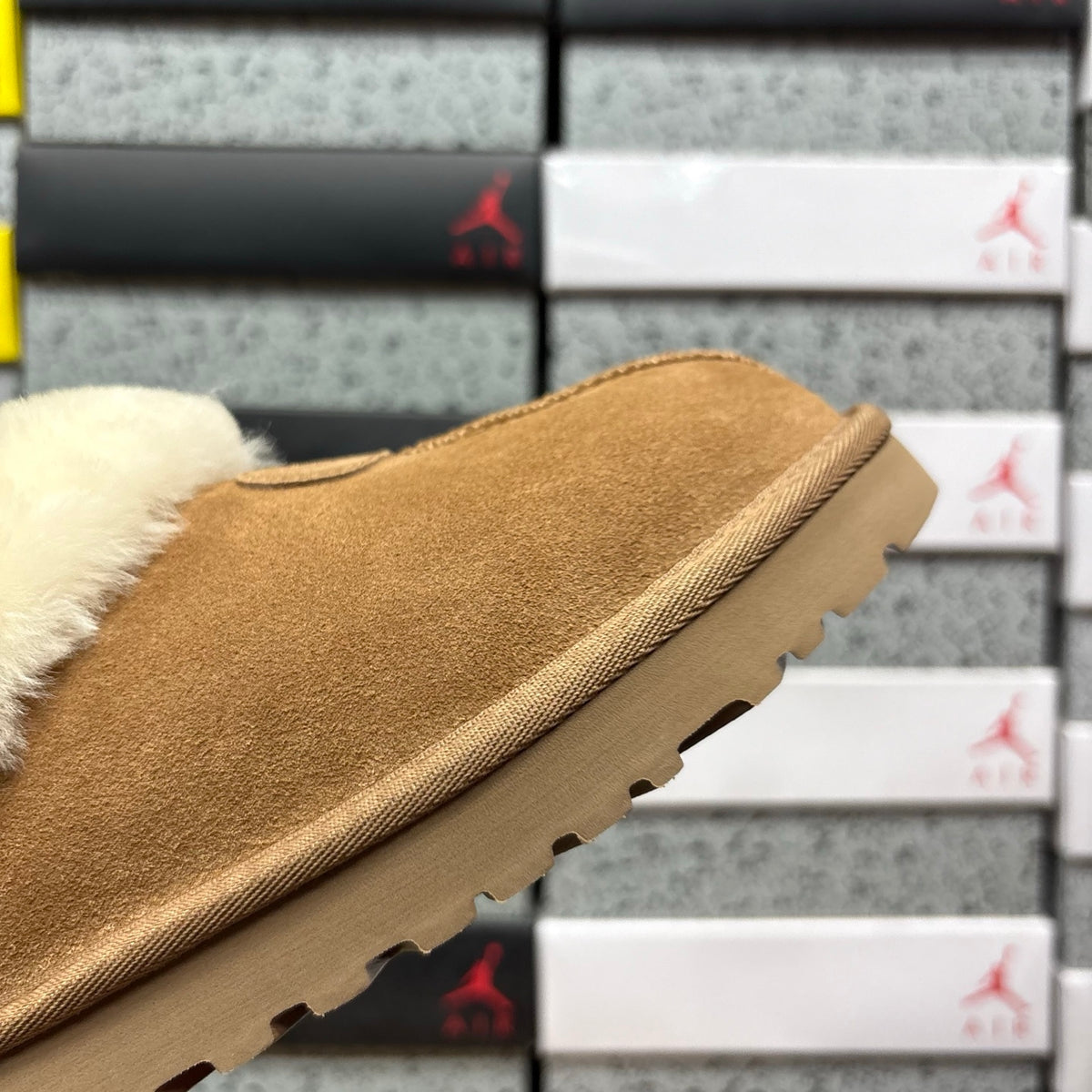 UGG Tazzette Plush-Collar Slip-On Shoes – Chestnut