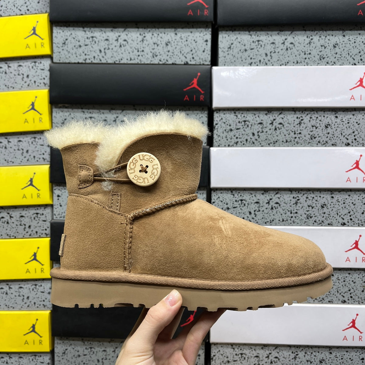 UGG Mini Bailey Button II Boots – Chestnut