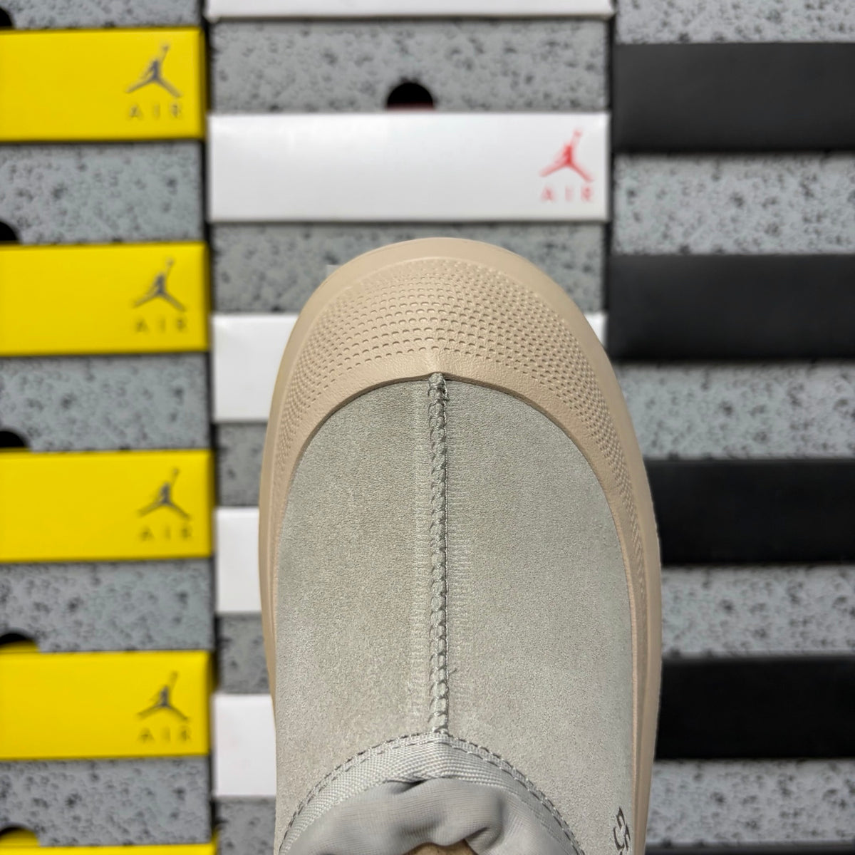 UGG Chunky-Sole Slip-On Shoes – Grey & Off-White | 4096
