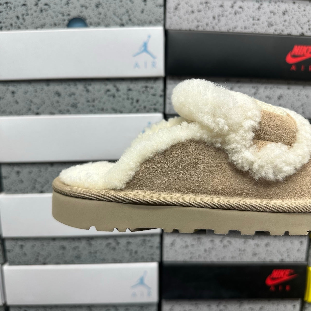 UGG Embroidered Mule Slippers – Khaki | 5095