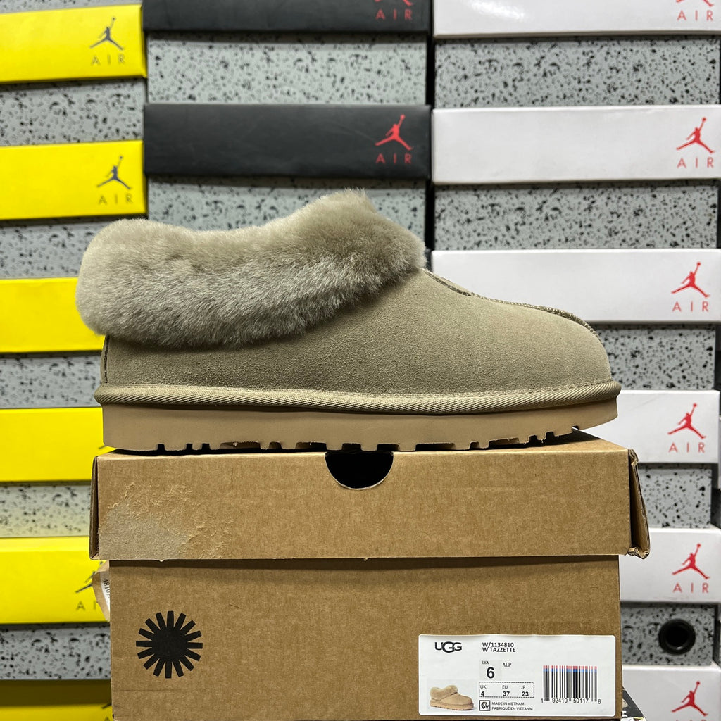 UGG Tazzette Plush-Collar Slip-On Shoes – Antelope Brown
