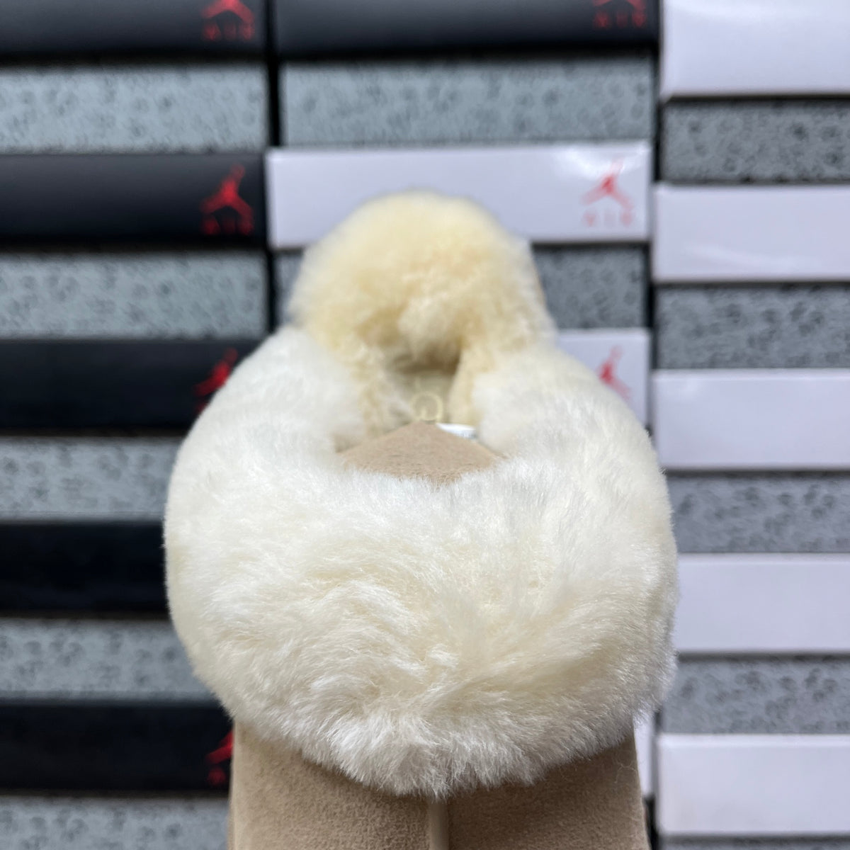UGG Platform Slippers – Sand & Cream