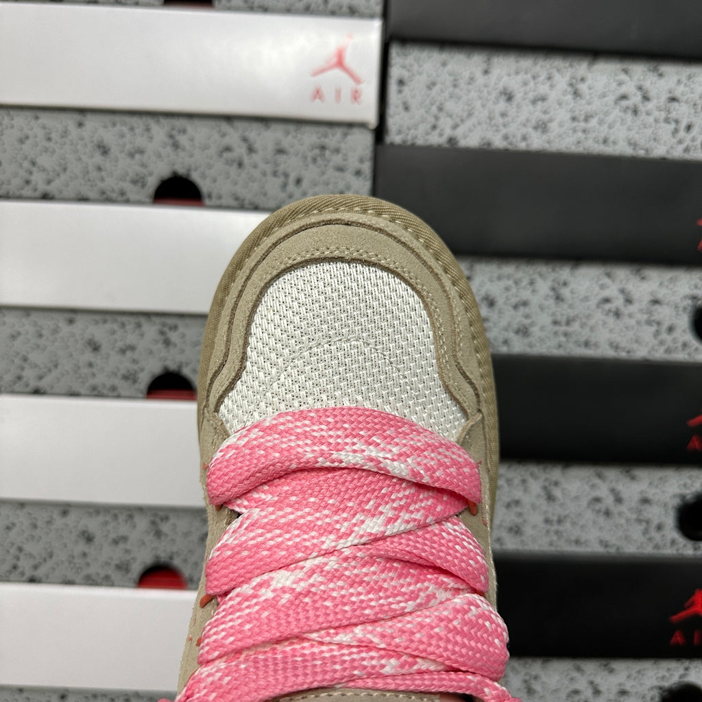UGG Chunky Lace-Up Sneakers – White & Pink | 4032
