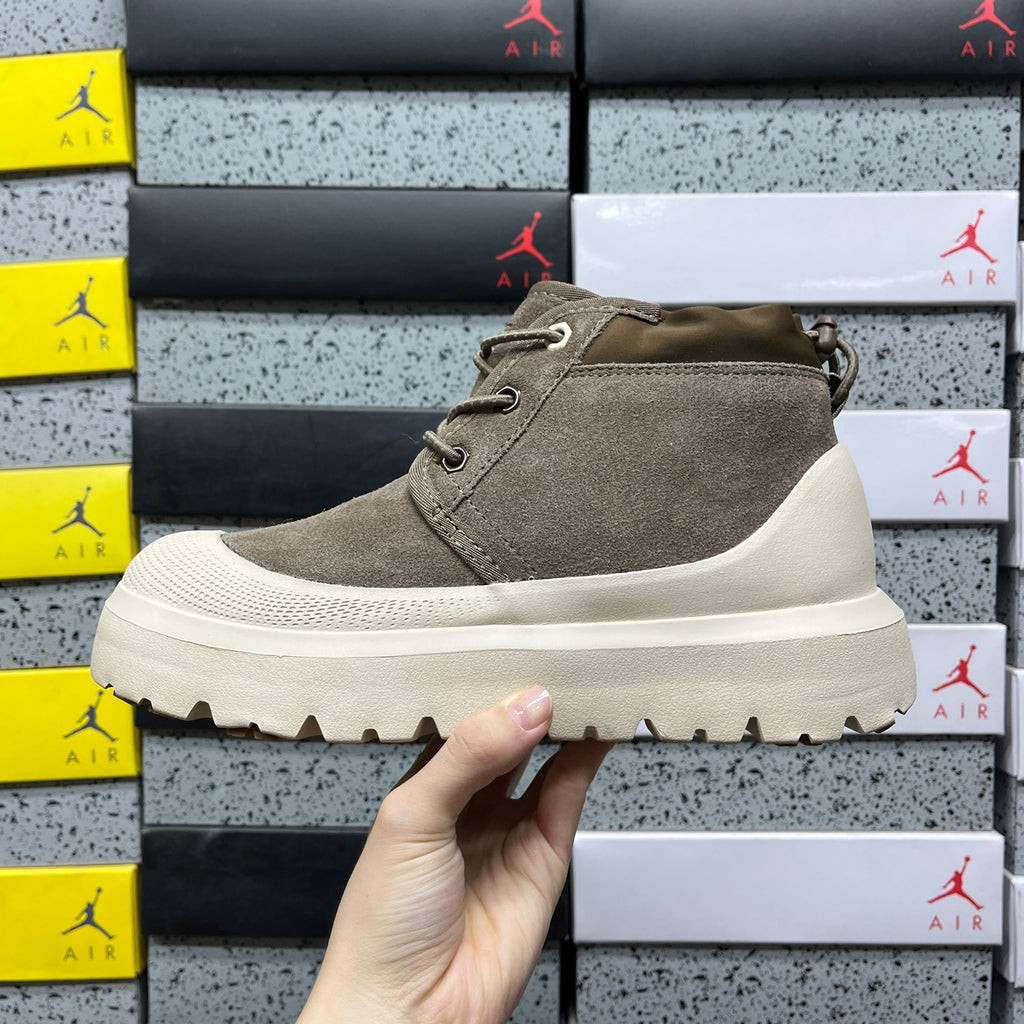 UGG Lace-Up Platform Ankle Boots – Walnut & Cream
