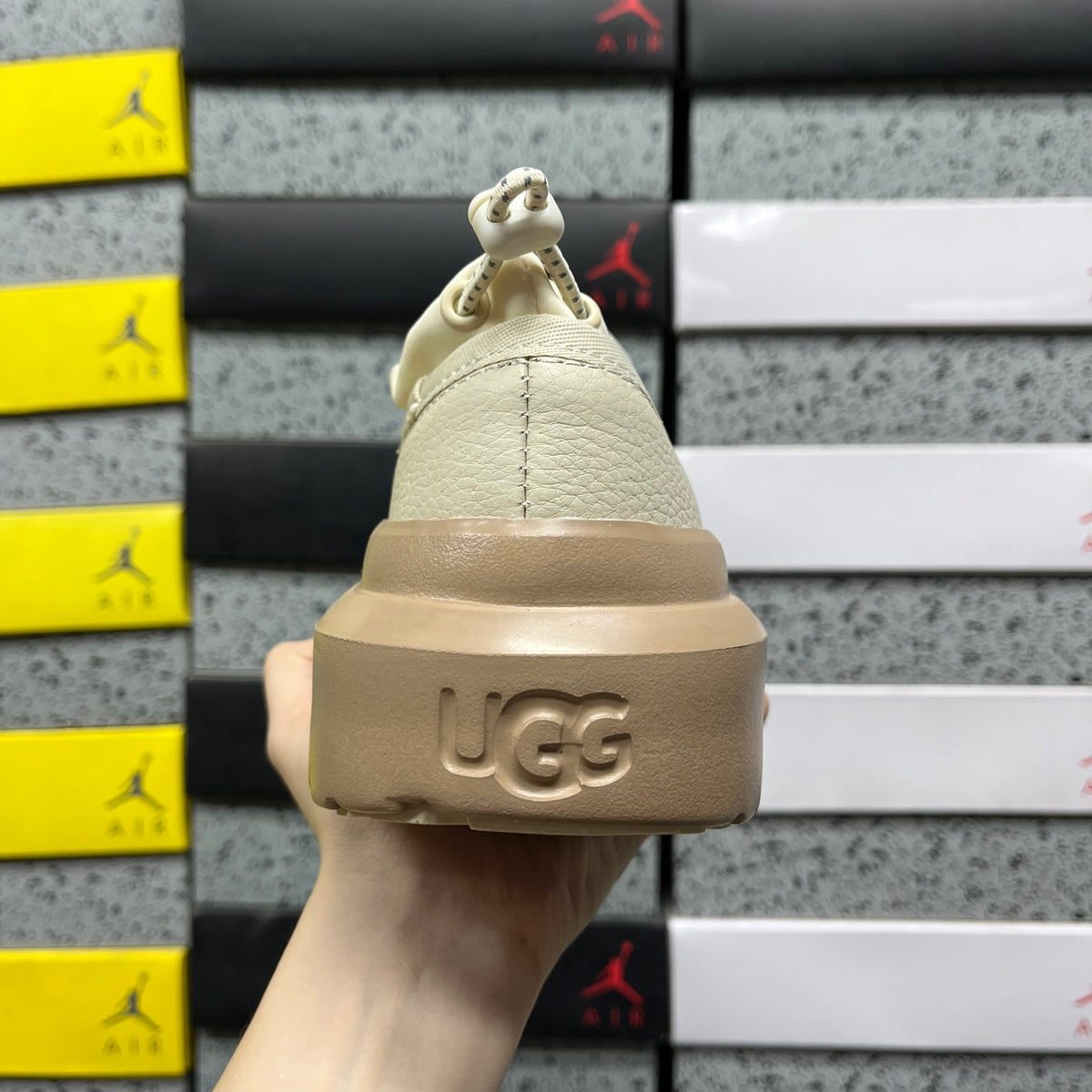 UGG Chunky Slip-On Shoes – Cream White & Tan