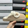 UGG Embroidered Mule Slippers – Khaki | 5095
