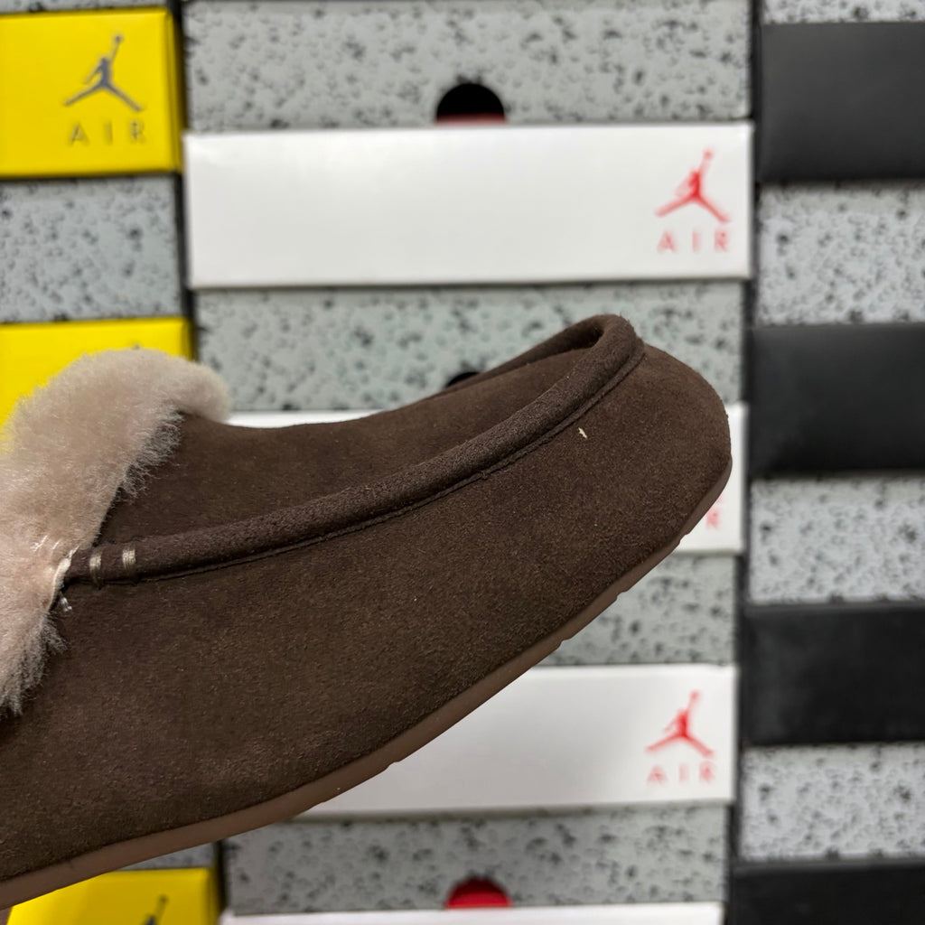 UGG Fluffy-Collar Moccasin Slippers – Cocoa | W1171391