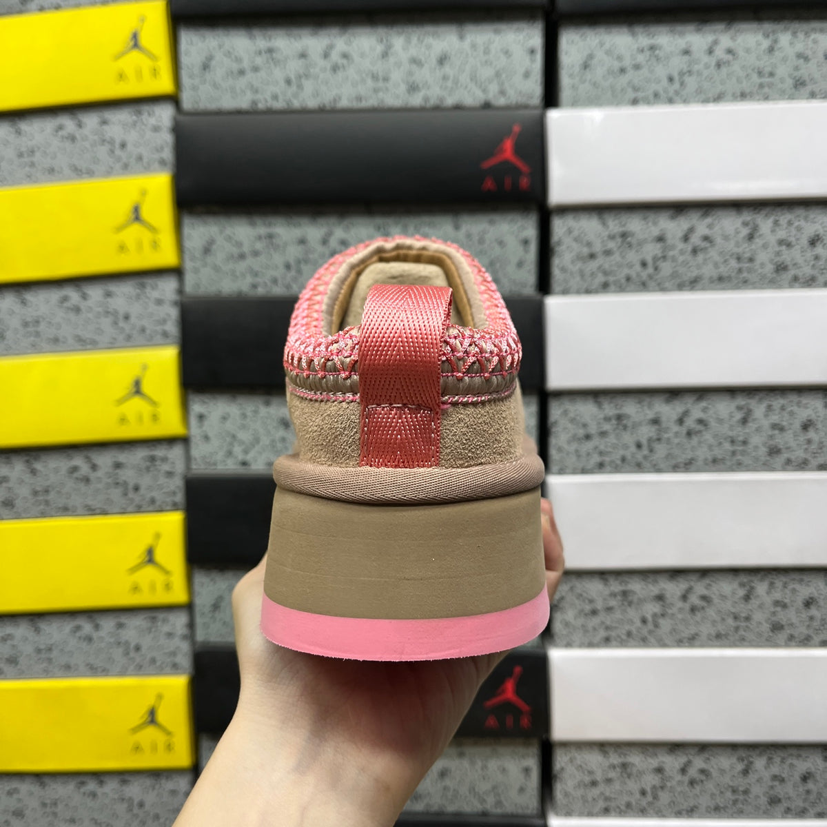 UGG Platform Slip-On Shoes – Sand & Pink