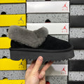 UGG Fluffy-Collar Platform Slip-On Shoes – Black | W1166773