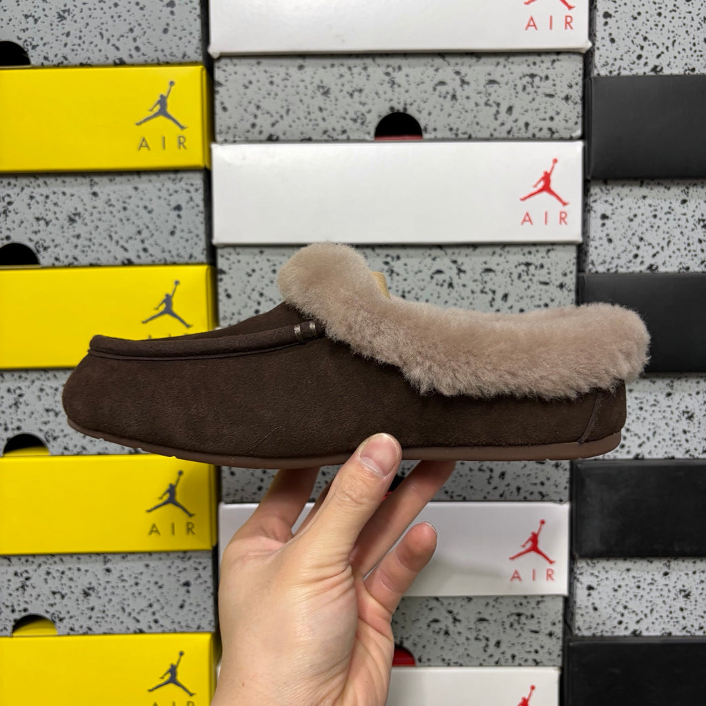 UGG Fluffy-Collar Moccasin Slippers – Cocoa | W1171391