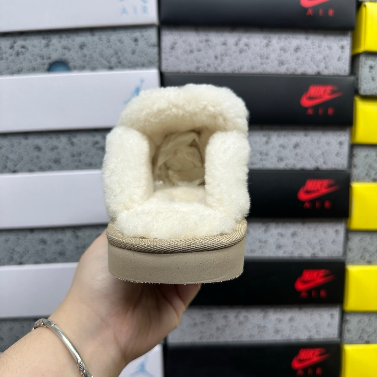 UGG Embroidered Mule Slippers – Sand | 5095
