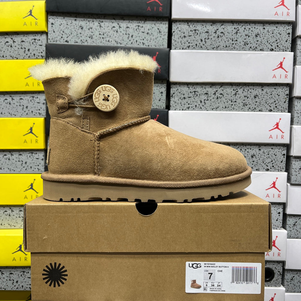 UGG Mini Bailey Button II Boots – Chestnut