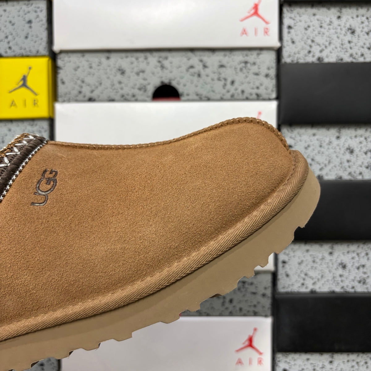 UGG Braided-Trim Slip-On Slippers – Chestnut | 5955