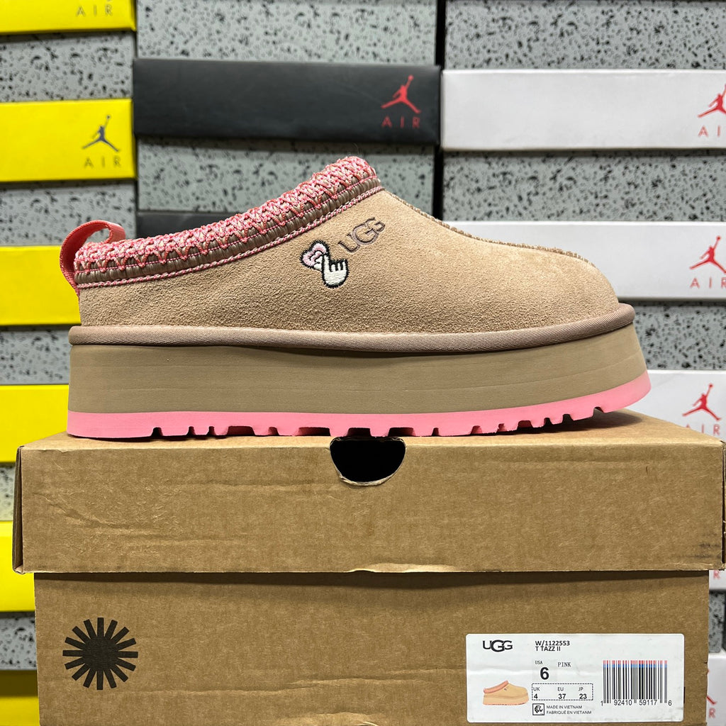 UGG Platform Slip-On Shoes – Sand & Pink