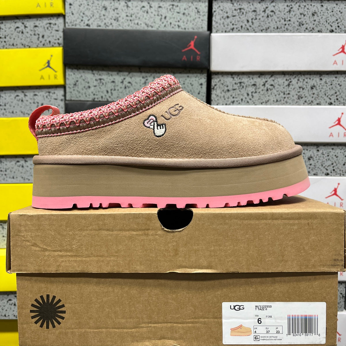 UGG Platform Slip-On Shoes – Sand & Pink