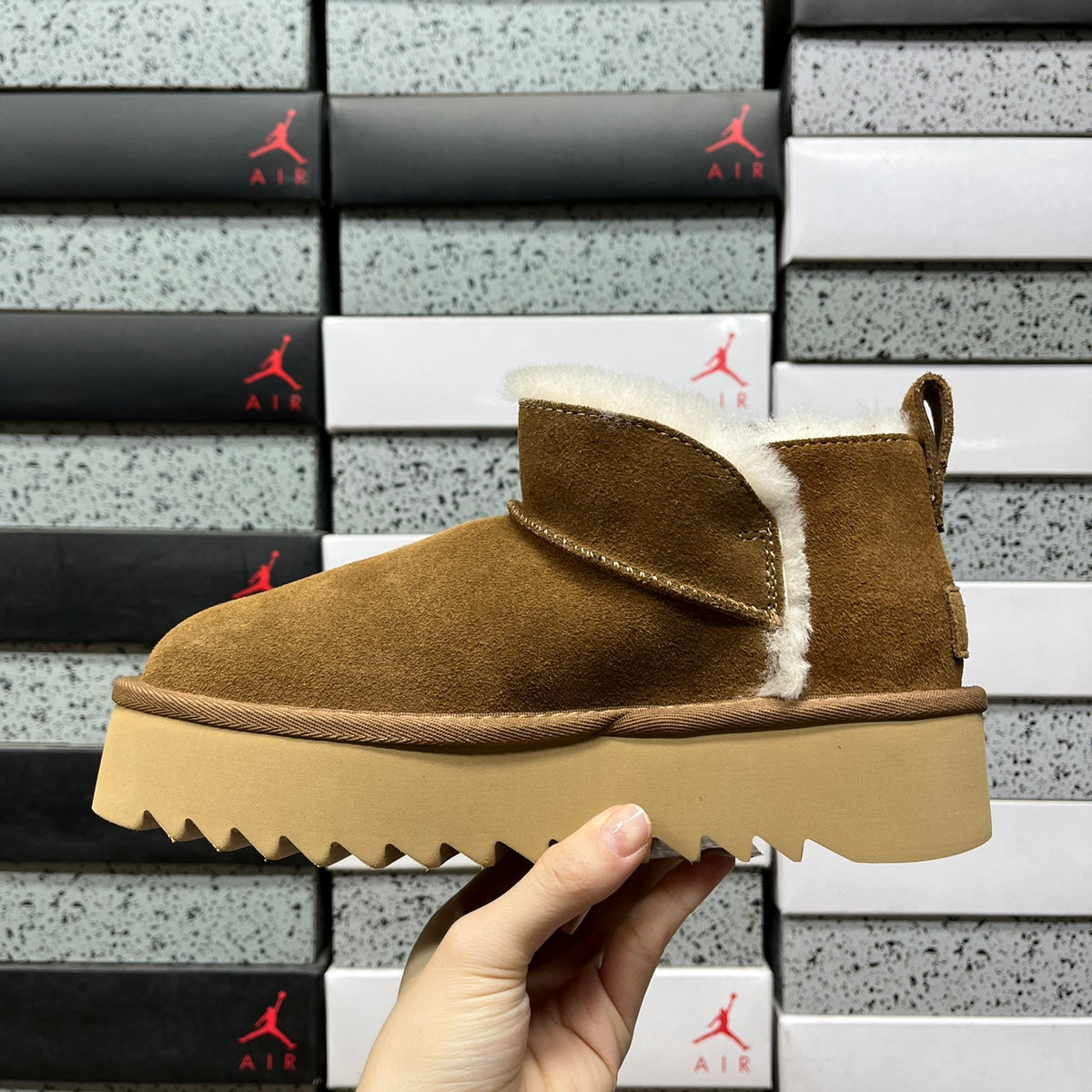 UGG Platform Mini Ankle Boots – Chestnut | 1184115