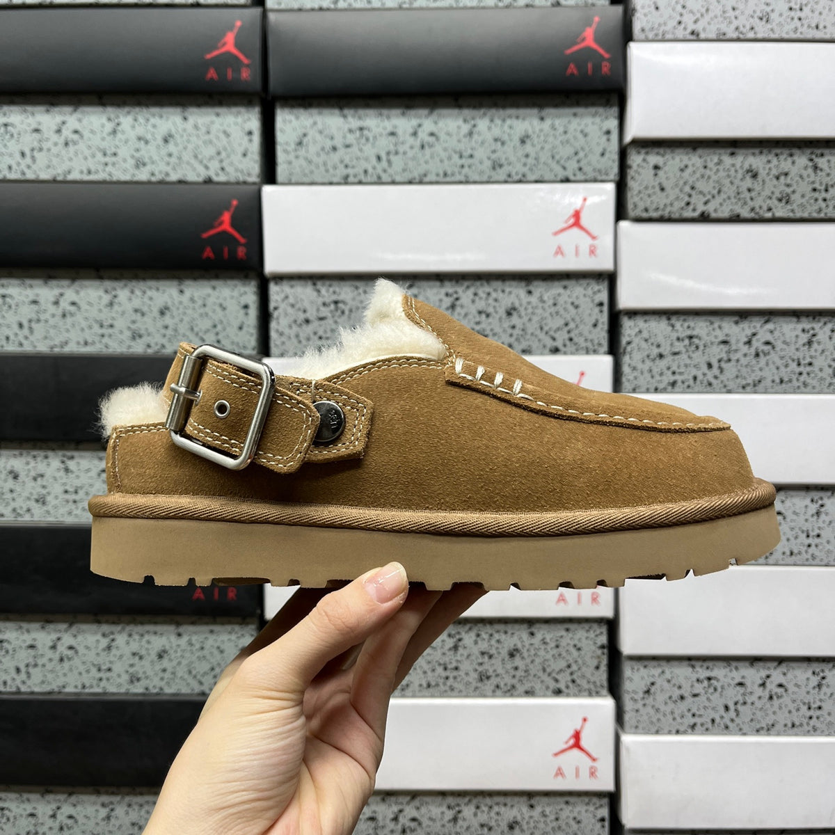 UGG Buckle-Strap Clogs – Chestnut