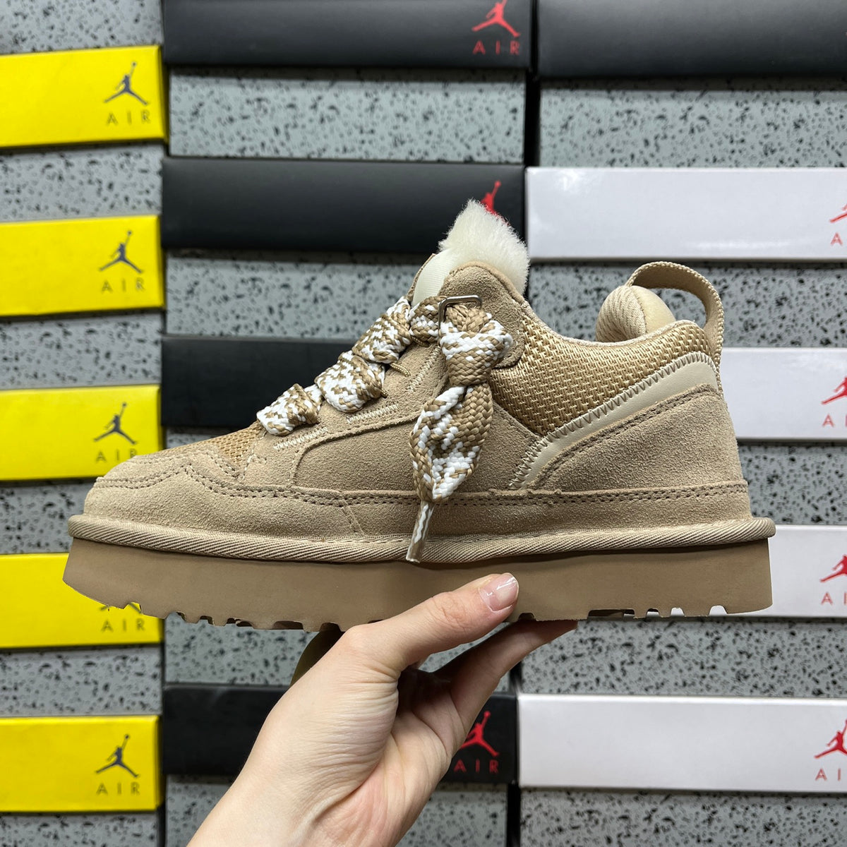 UGG Lowmel Lace-Up Shoes – Sand
