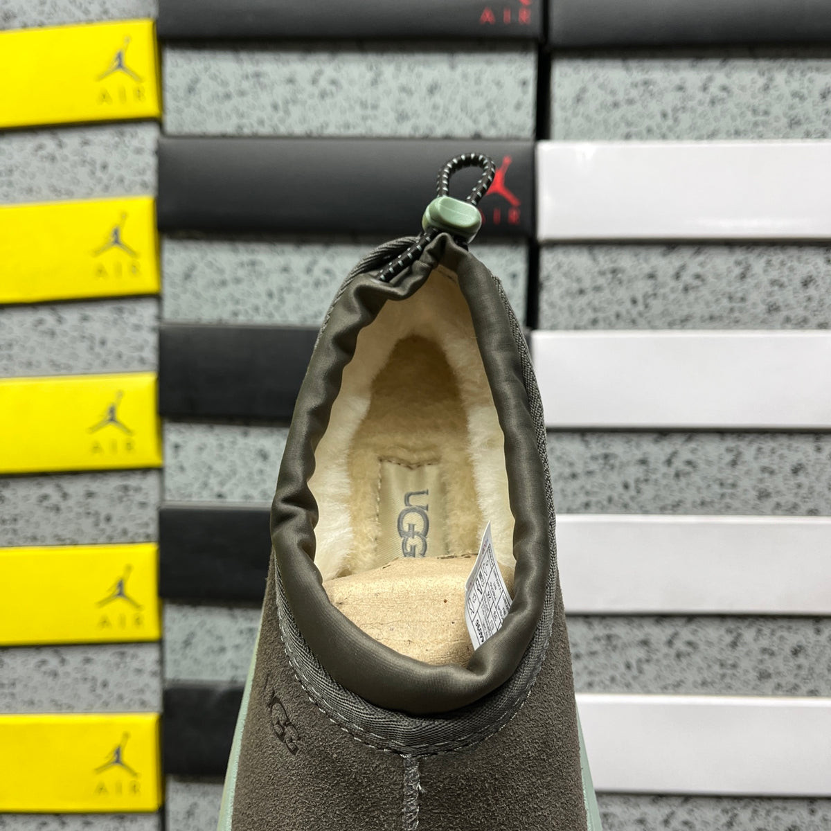 UGG Chunky Slip-On Shoes – Dark Brown & Mint Green
