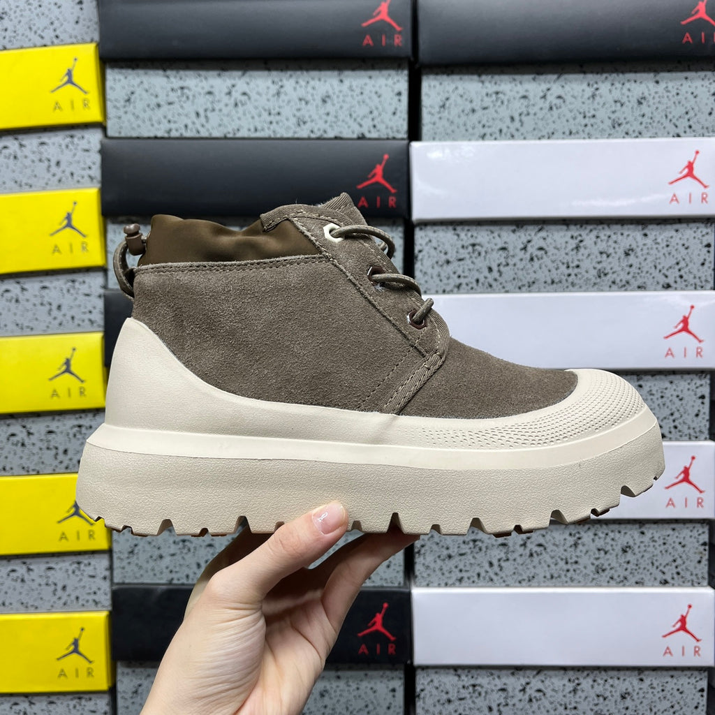 UGG Lace-Up Platform Ankle Boots – Walnut & Cream