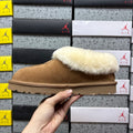 UGG Tazzette Plush-Collar Slip-On Shoes – Chestnut