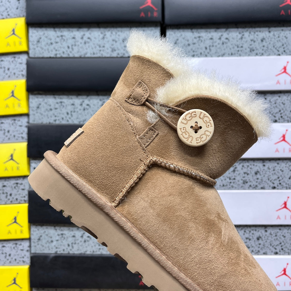 UGG Mini Bailey Button II Boots – Chestnut
