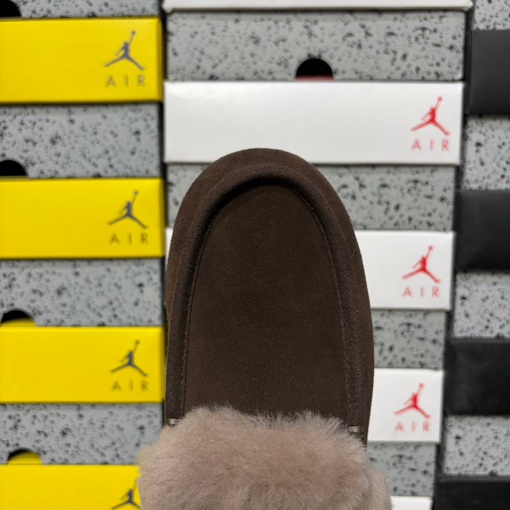 UGG Fluffy-Collar Moccasin Slippers – Cocoa | W1171391
