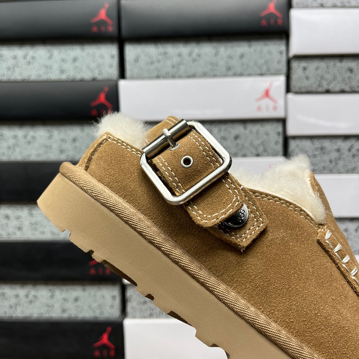 UGG Buckle-Strap Clogs – Chestnut
