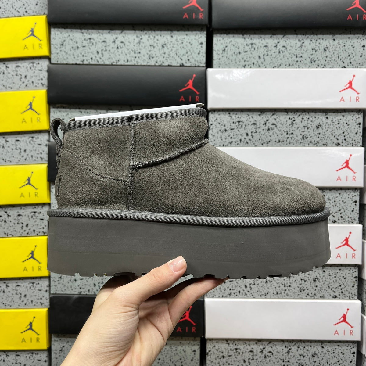 UGG Ultra Mini Platform Boots – Grey