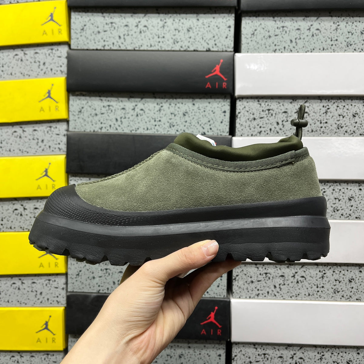 UGG Chunky Slip-On Shoes – Olive Green & Black