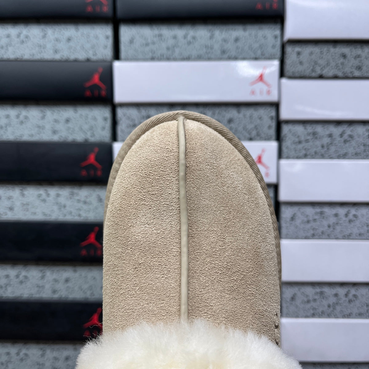 UGG Platform Slippers – Sand & Cream