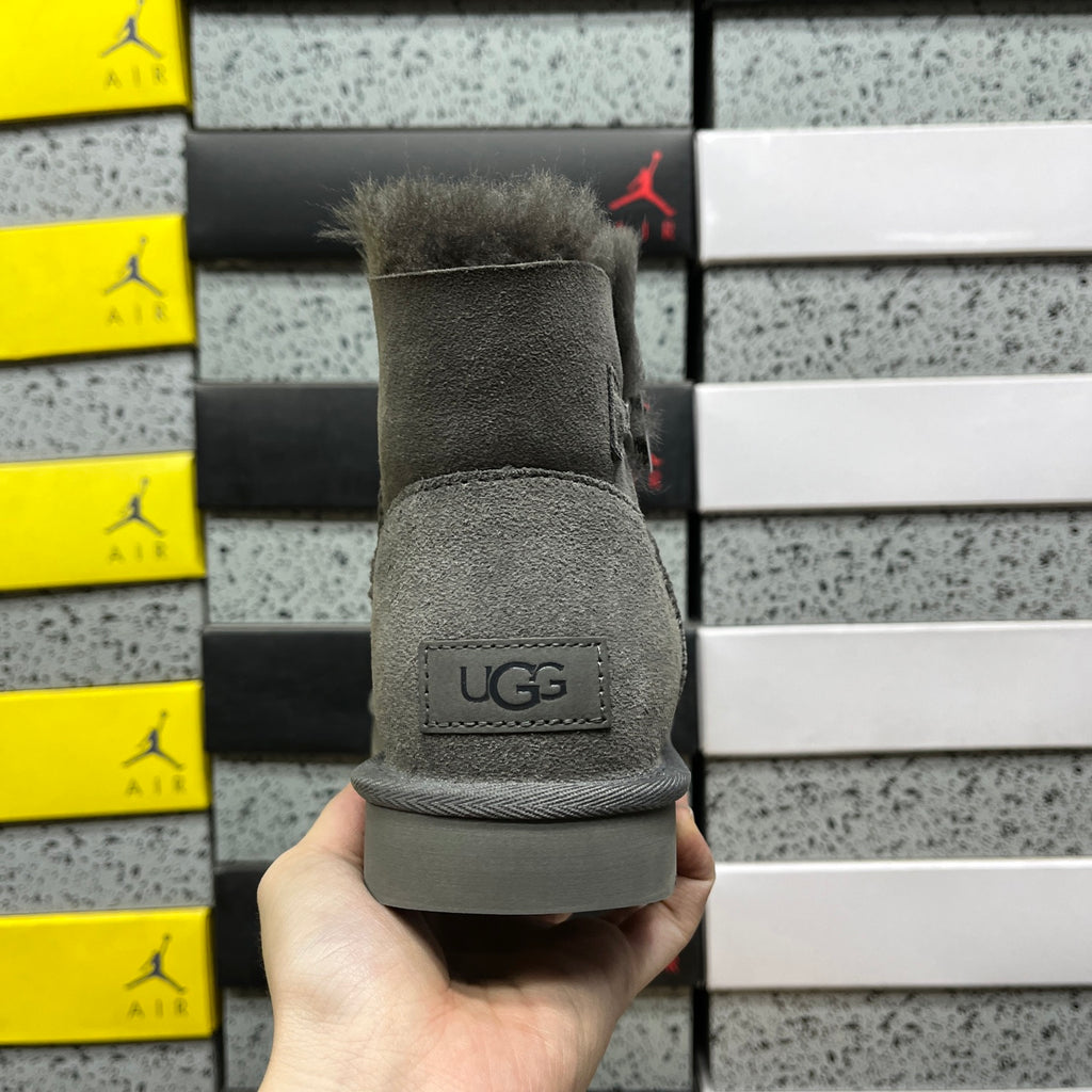 UGG Mini Bailey Button II Boots – Grey